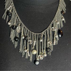 Silver Tone Statement Necklace